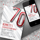 大人モダン七十誕生日招待状 招待状