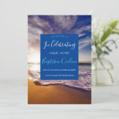 大人モダン洗礼パーソナライズされた招待状 招待状 (スタンド正面)