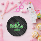 大人モダン緑誕生日 ペーパープレート (パーティー)