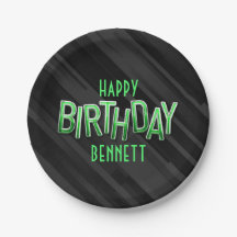 大人モダン緑誕生日