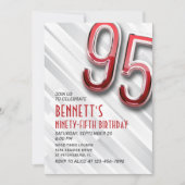 大人モダン95番誕生日招待状 招待状 (正面)