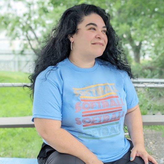 大人ユニセックスレトロソフトボールTシャツ Tシャツ