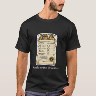 大人ライフスコアカード 楽しい大人デザイン Tシャツ
