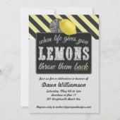 大人レモネードパーティー – 離婚パーティーガールズナイト 招待状 (正面)