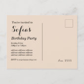 大人ワインパーティの招待状 インビテーションポストカード (裏面)