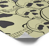 大人ヴィンテージ怖いスカルハローウィンパーティポスター ポスター (角)