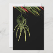 大人不気味のハロウィーン怖いスカル衣装パーティー 招待状 (裏面)