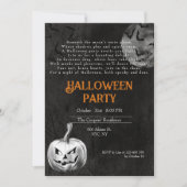 大人不気味気味悪いカボチャ詩ハローウィンパーティ 招待状 (正面)