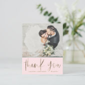 大人可愛いピンクの結婚式お礼 (スタンド正面)