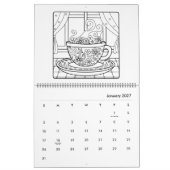 大人向けぬり絵カレンダー カレンダー (1月 2027)