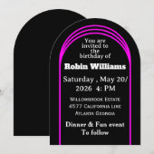 大人向けのカスタマイズ可能な誕生日招待状 招待状 (正面/裏面)