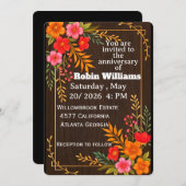 大人向けのカスタマイズ可能な誕生日招待状 招待状 (正面/裏面)