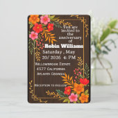 大人向けのカスタマイズ可能な誕生日招待状 招待状 (スタンド正面)