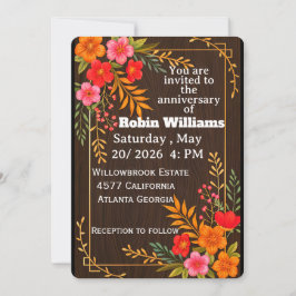 大人向けのカスタマイズ可能な誕生日招待状 招待状