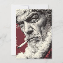大人向けのサンタクロースの悪いクリスマスカード