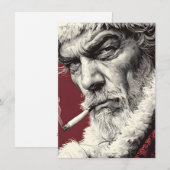 大人向けのサンタクロースの悪いクリスマスカード シーズンカード (正面/裏面)