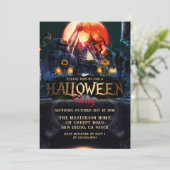 大人向けの怖いお化け屋敷ハロウィンパーティー 招待状 (スタンド正面)