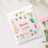 大人向けの水彩カクテル誕生日パーティー フェイバーバッグ (封をした状態)