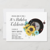 大人向けの音楽、誕生日パーティーの招待状 招待状 (正面)