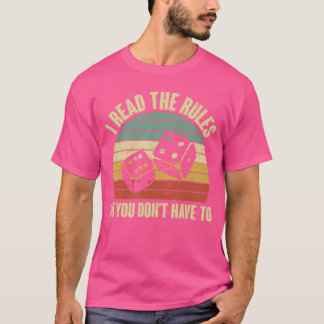 大人向けゲームナイト 面白いボードゲーム ルール読んでます Tシャツ