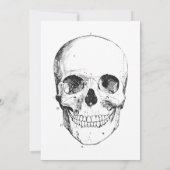 大人向けハロウィンパーティー ヴィンテージ スプーキースカル 招待状 (裏面)