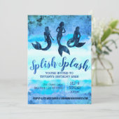 大人向けマーメイド招待状 招待状 (スタンド正面)