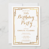 大人向けモダンな誕生日パーティーの招待状 招待状 (正面)