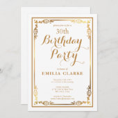 大人向けモダンな誕生日パーティーの招待状 招待状 (正面/裏面)