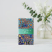 大人女子に上品なでオシャレな青の名刺 名刺 (スタンド正面)