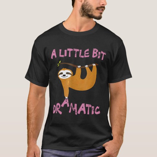 大人女子のためのちょっとドラマチックな面白いナマケモノ Tシャツ (正面)
