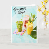 大人威厳がある誕生日楽しむ カード (黄色い花)