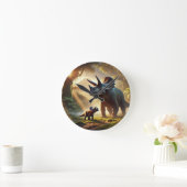 大人威厳のあるの三毛虫 ラウンド壁時計 (ホーム)