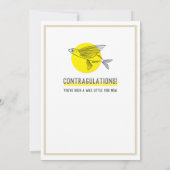 大人実在生誕生日報カーモダンドデザイン 招待状 (裏面)