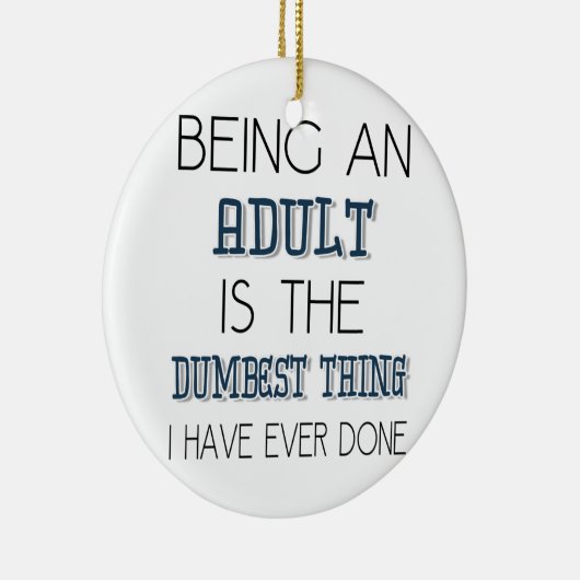 大人最も物の言えない事-引用文ですであることは セラミックオーナメント (右)