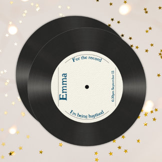 大人洗礼カスタムのレトロ 招待状