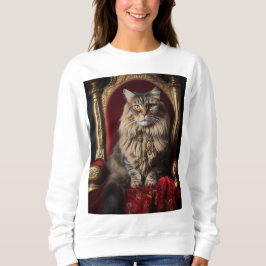 大人用のかわいい猫Tシャツ - 猫好きへのギフト スウェットシャツ