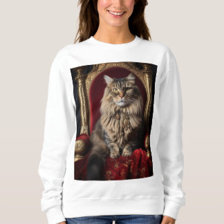 大人用のかわいい猫Tシャツ - 猫好きへのギフト スウェットシャツ