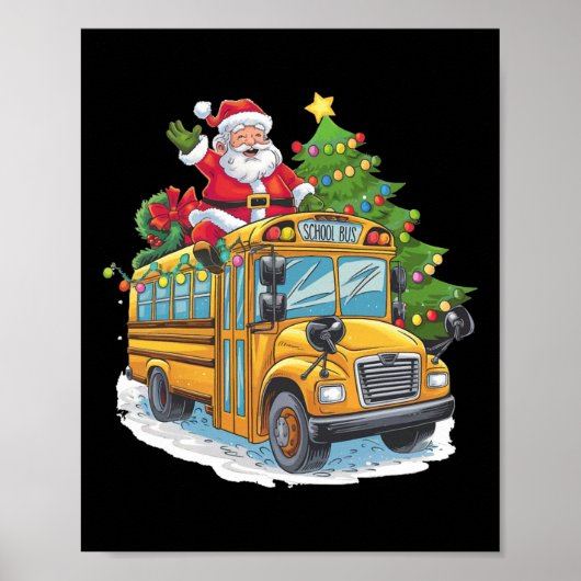 大人用クリスマスツリーのスクールバス運転手のコスチューム ポスター (正面)