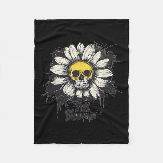 大人用Still Bloomin' Skull Daisy コスチューム フリースブランケット (正面)
