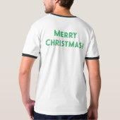 大人用XLサイズ クリスマスの願い事 プリント リンガー 可愛い Tシャツ (裏面フル)
