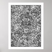 大人着色ポスターモリスインディアン模様 ポスター (正面)