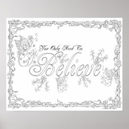 大人着色ポスター「アート信じが必要」 ポスター