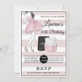 大人第30回シャンパン·バースデー·パーティー 招待状