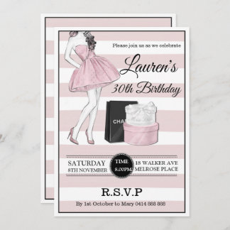 大人第30回シャンパン·バースデー·パーティー 招待状