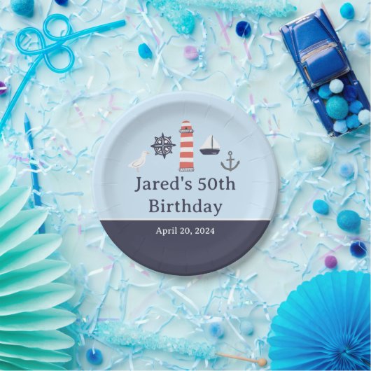 大人航海のまたは子供のための誕生日プレート ペーパープレート (パーティー)