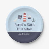 大人航海のまたは子供のための誕生日プレート ペーパープレート (正面)