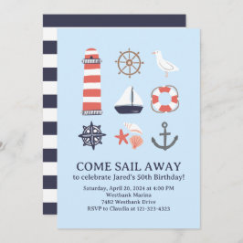 大人航海のまたは子供のための誕生日招待状 招待状