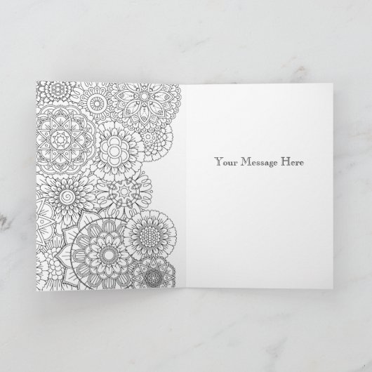 大人色絵本パーソナライズされたグリーティングカード カード (内部)