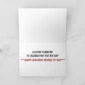 **大人誕生日の願い**かわいらしダーンおもしろい! カード (内部)