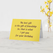 **大人誕生日の願い**かわいらしダーンおもしろい! カード (黄色い花)